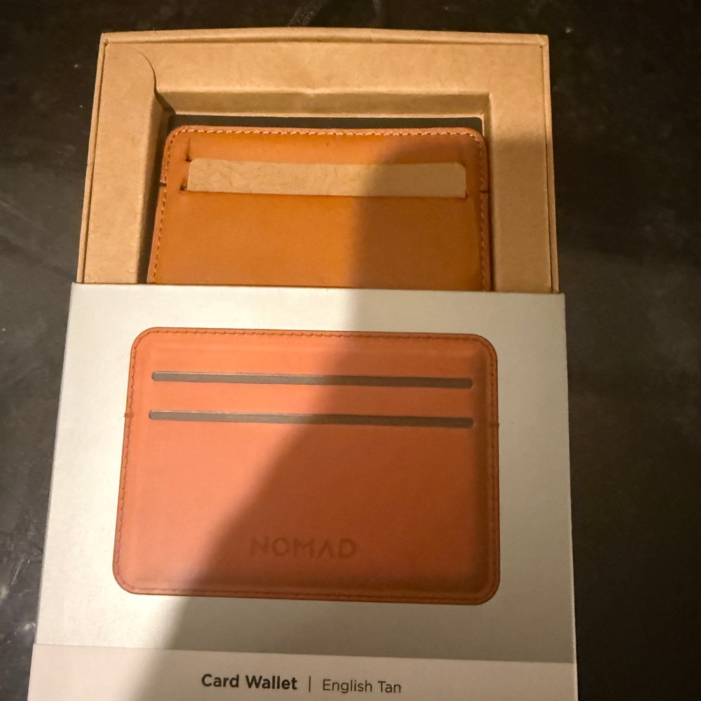 Nomad English Tan Card Wallet